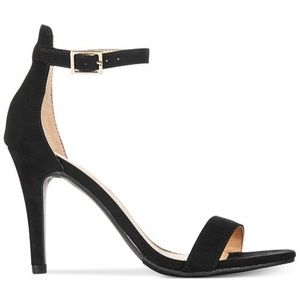 Material Girl Black Suede Dress Sandal - Size 9M